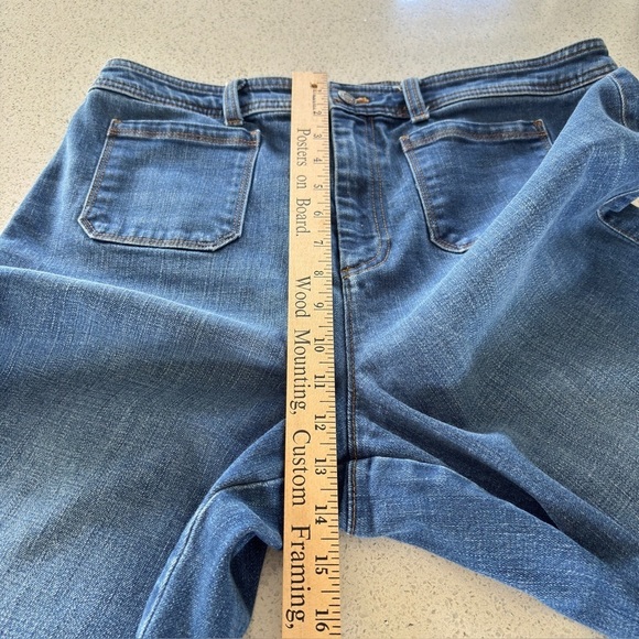 Talbots Flawless Size 14P Capri Stretch Denim Cropped Jeans High-Waist Wide - Picture 7 of 15